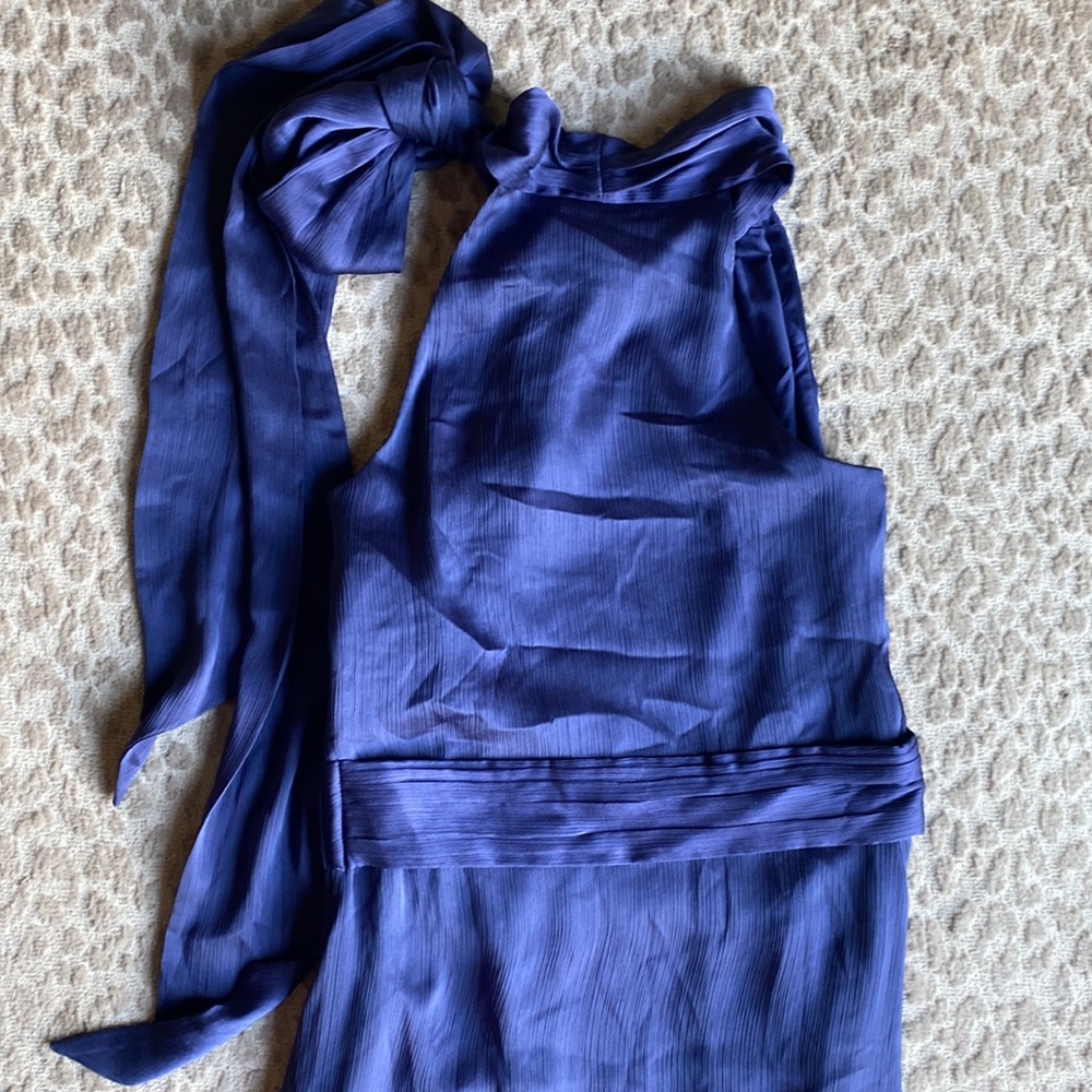 NWT Sachin + Babi Kayla Full-Length Satin Gown in Deep Cobalt, size 2 - Picture 10 of 12